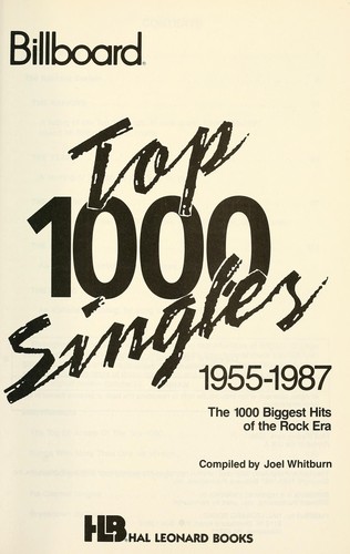 Cover of Billboard top 1000 singles, 1955-1990