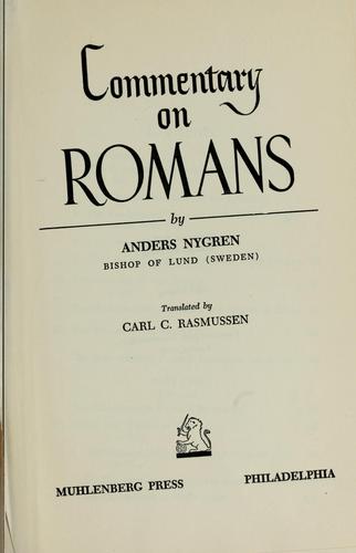 Cover of Commentary on Romans