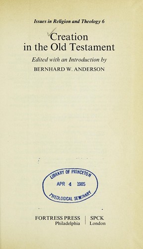 Cover of Creation in the Old Testament