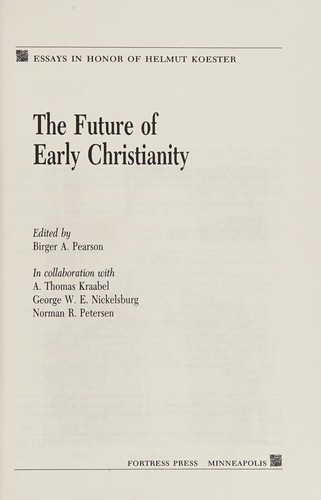 Cover of The Future of early Christianity