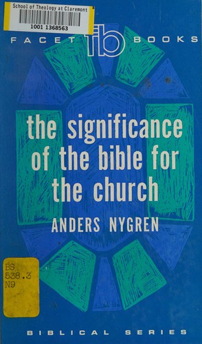 Cover of The significance of the Bible for the church
