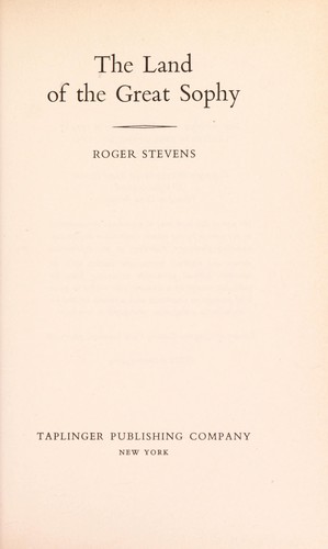 Cover of The land of the Great Sophy