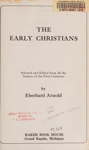 Cover of The early Christians after the death of the Apostles