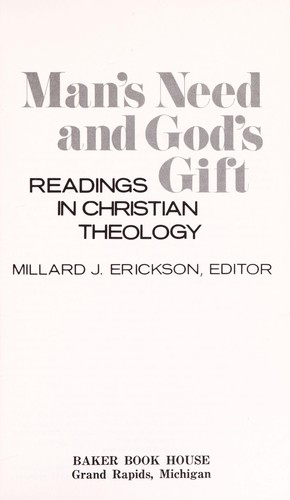Cover of Man's need and God's gift