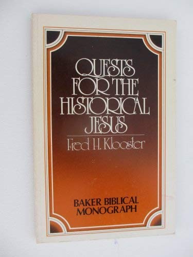 Cover of Quests for the historical Jesus