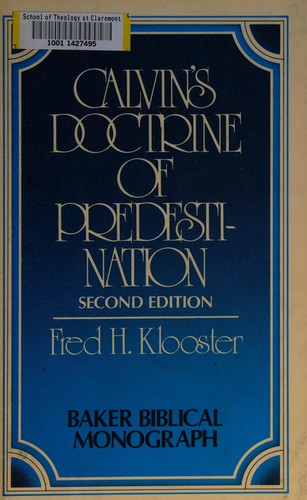 Cover of Calvin's doctrine of predestination