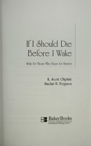 Cover of If I should die before I wake