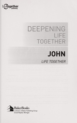 Cover of Deepening life together