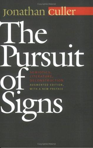 Cover of The pursuit of signs
