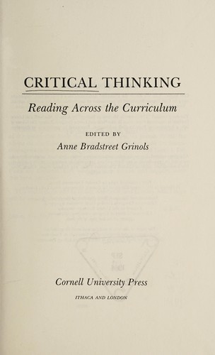 Cover of Critical thinking