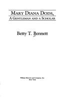 Cover of Mary Diana Dods, a gentleman and a scholar