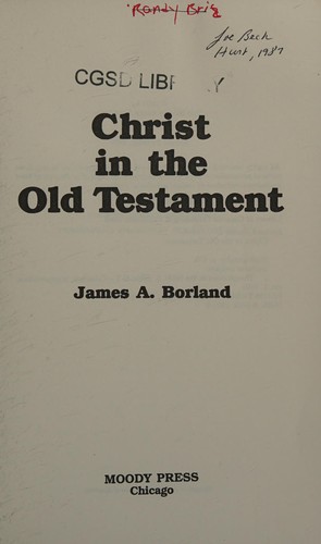 Cover of Christ in the Old Testament
