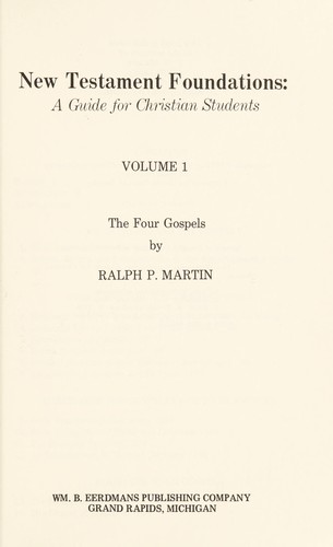 Cover of New Testament foundations