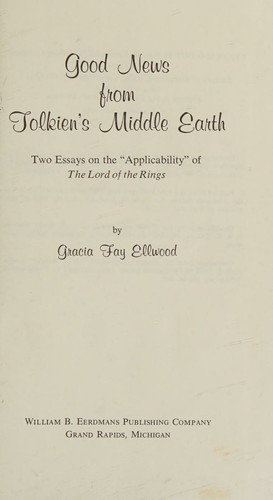 Cover of Good news from Tolkien's Middle Earth