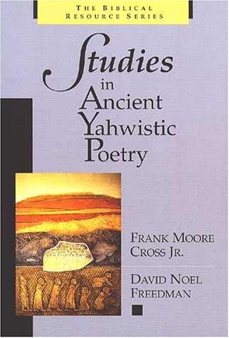 Cover of Studies in ancient Yahwistic poetry