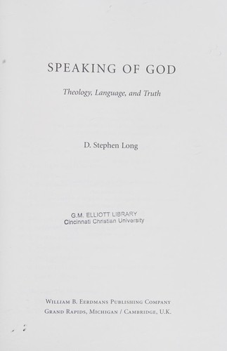 Cover of Speaking of God