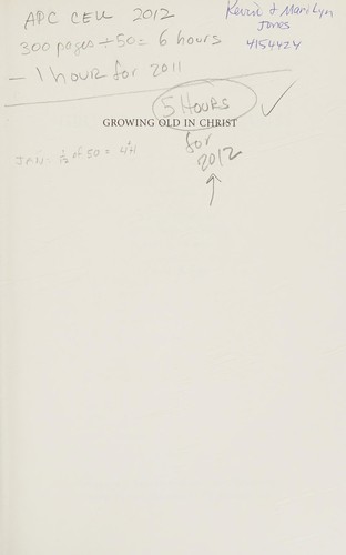 Cover of Growing old in Christ