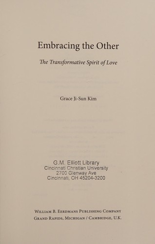 Cover of Embracing the other