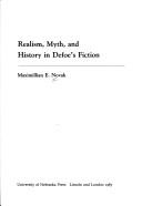 Cover of Realism, myth, and history in Defoe's fiction