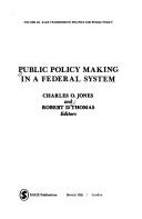Cover of Public policy making in a Federal system