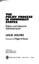 Cover of The policy process in communist states