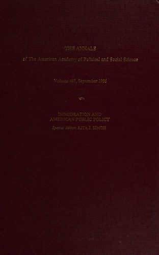 Cover of Immigration and American Public Policy
