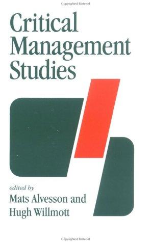 Cover of Critical Management Studies