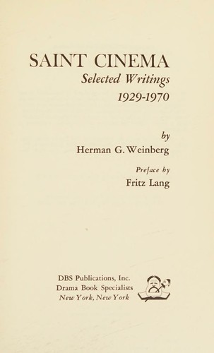 Cover of Saint cinema
