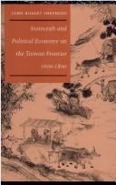 Cover of Statecraft and political economy on the Taiwan frontier, 1600-1800