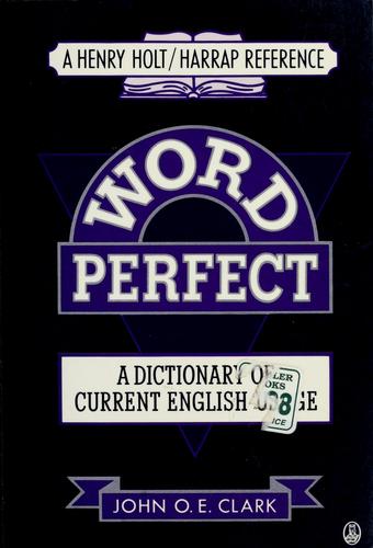 Cover of Word perfect