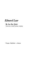Cover of Edward Lear