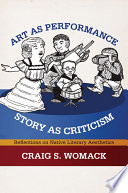 Cover of Art as Performance, Story as Criticism