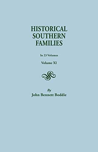 Cover of Historical Southern Families