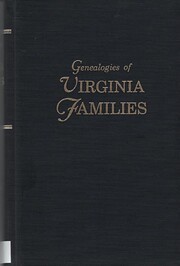 Cover of Genealogies of Virginia families