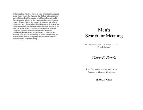 Cover of Man's Search for Meaning