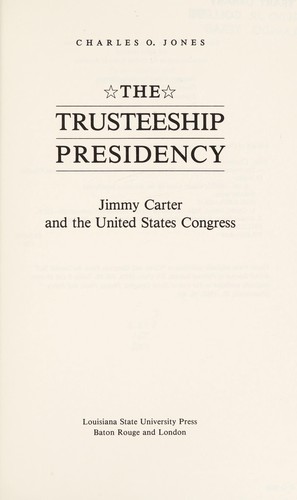 Cover of The trusteeship presidency