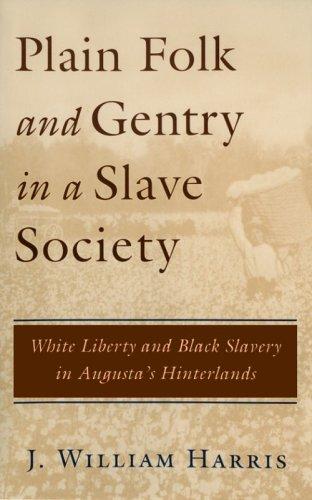 Cover of Plain folk and gentry in a slave society