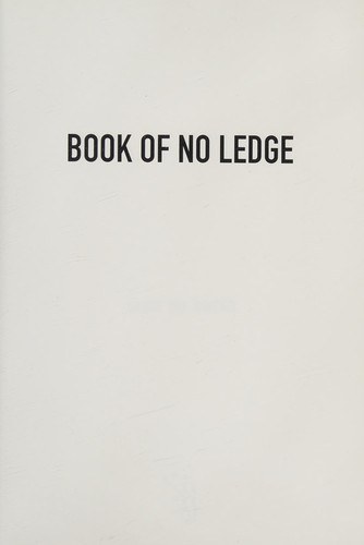 Cover of Book of No Ledge