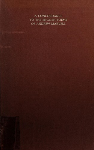 Cover of A concordance to the English poems of Andrew Marvell
