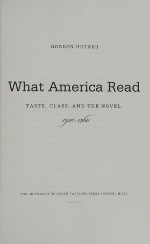 Cover of What America read