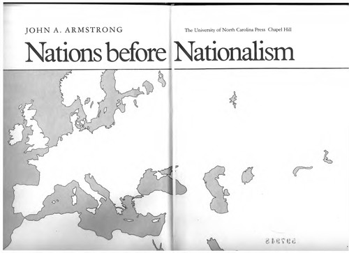 Cover of Nations before nationalism