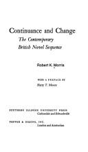 Cover of Continuance and Change (Crosscurrents/modern critiques)