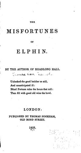 Cover of The misfortunes of Elphin