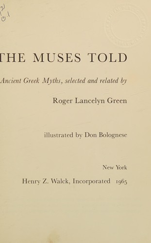 Cover of Tales the Muses told