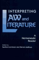 Cover of Interpreting Law and Literature
