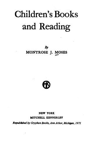 Cover of Children's books and reading