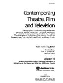 Cover of Volume 13 Contemporary Theatre, Film and Television