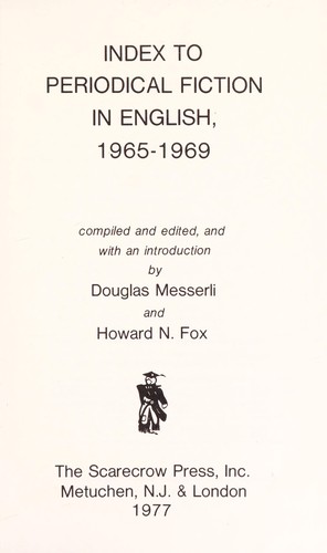 Cover of Index to periodical fiction in English, 1965-1969