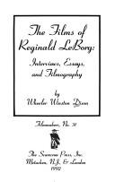 Cover of The films of Reginald LeBorg