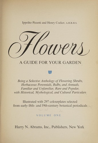 Cover of Flowers: a guide for your garden
